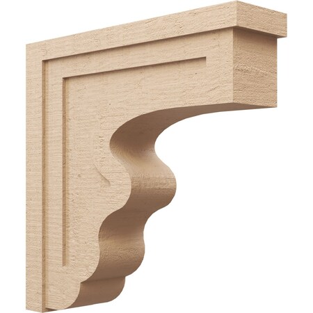 Ekena Millwork 8"W x 32"D x 32"H Thin Highland Rough Cedar Woodgrain TimberThane Corbel, Primed Tan CORUR08X32X32HLDRCPR